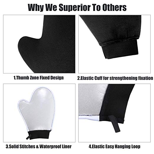 Flocking tanning oiled moisture-proof gloves