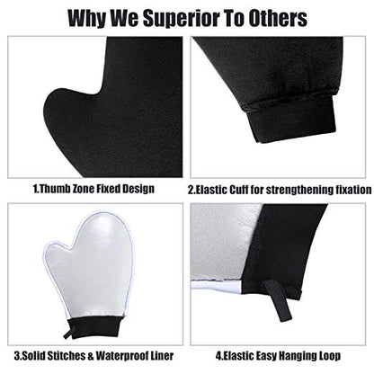 Flocking tanning oiled moisture-proof gloves