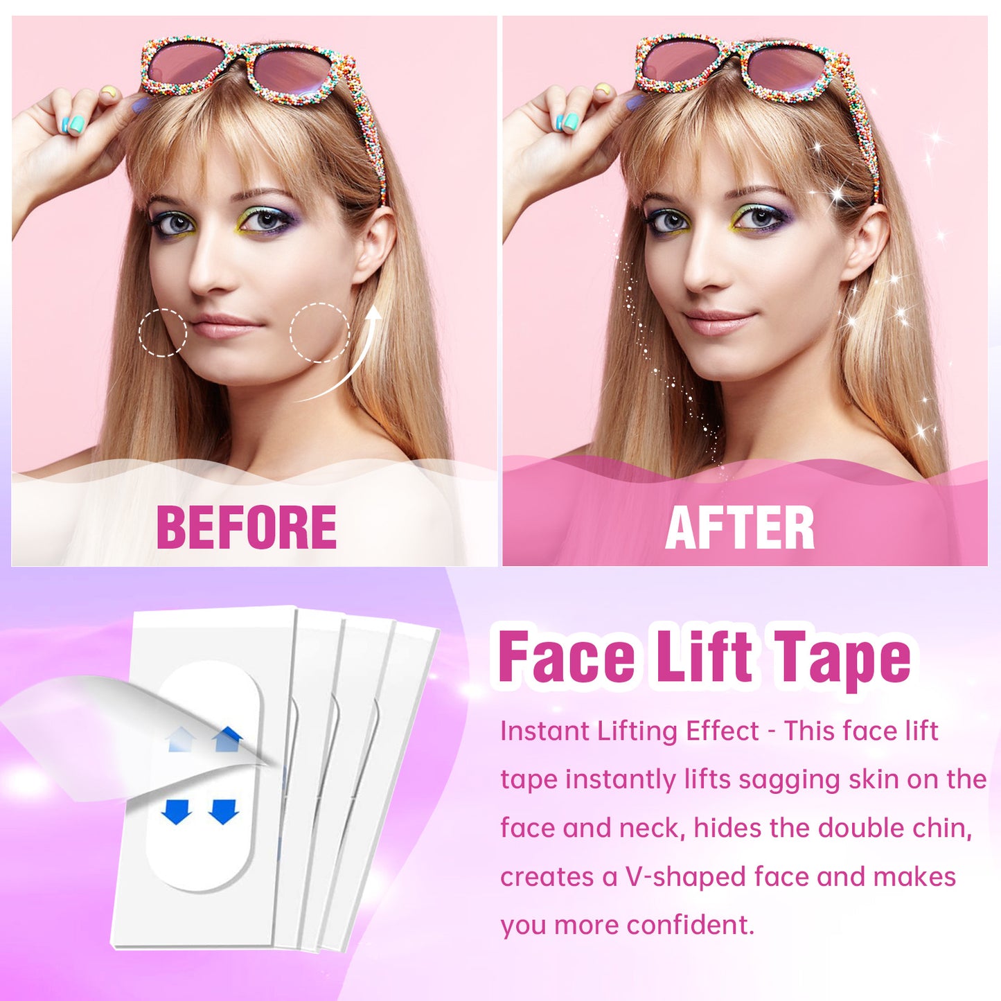 Facial Lifting V-shaped Stickers Invisible