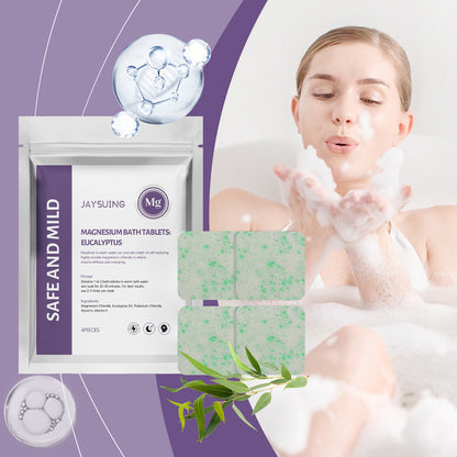 Eucalyptus Essential Oil Magnesium Bath Tablets Gentle Body Cleaning