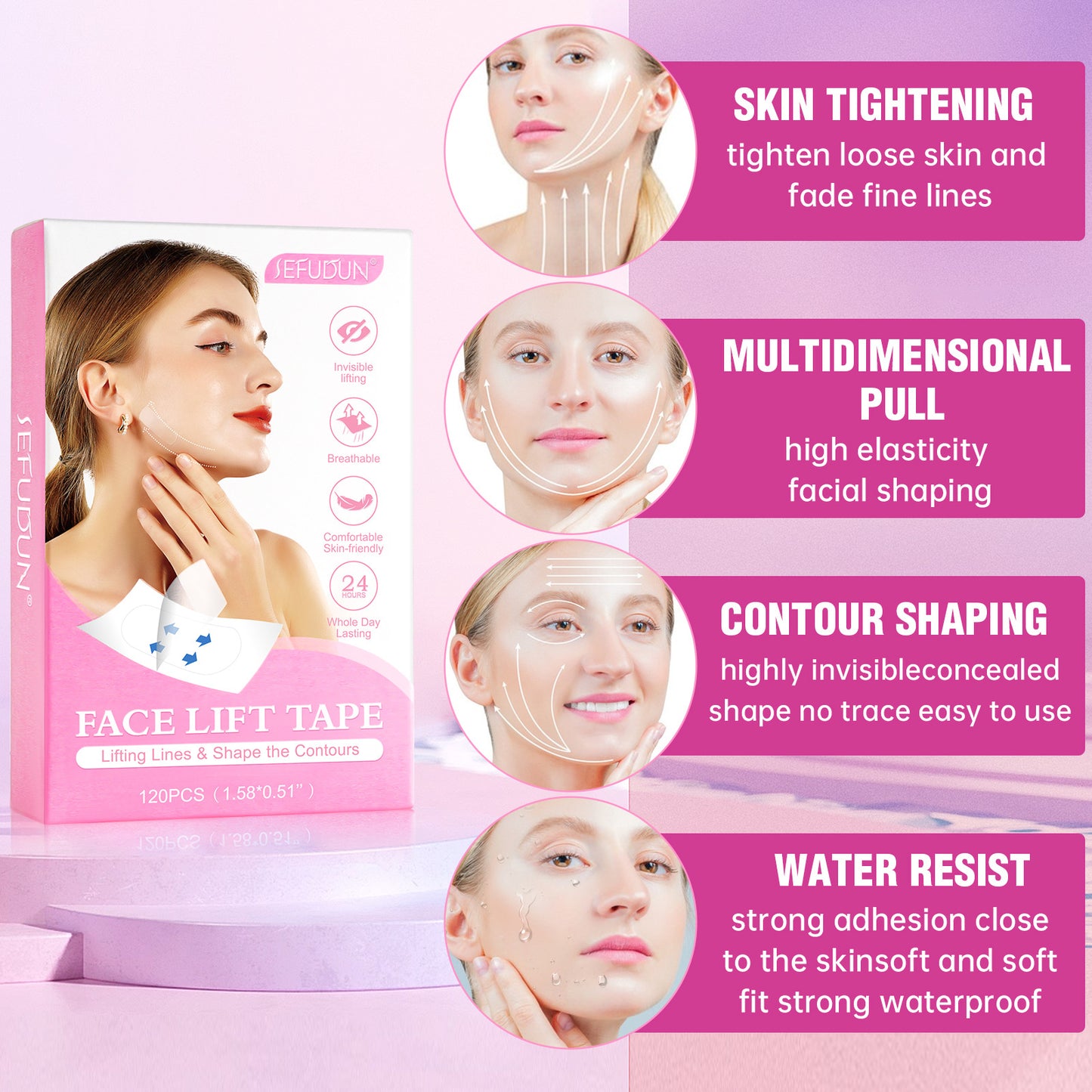 Facial Lifting V-shaped Stickers Invisible