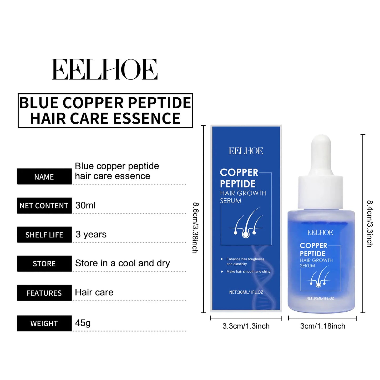 Copper Peptide for Hair Growth Treatment/ Prevent Hair Loss
