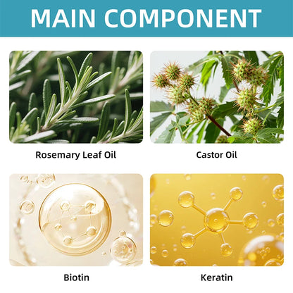 Rosemary + Castor Hair Oil - Daily Use Hair Oil with Jojoba & Batana Oil