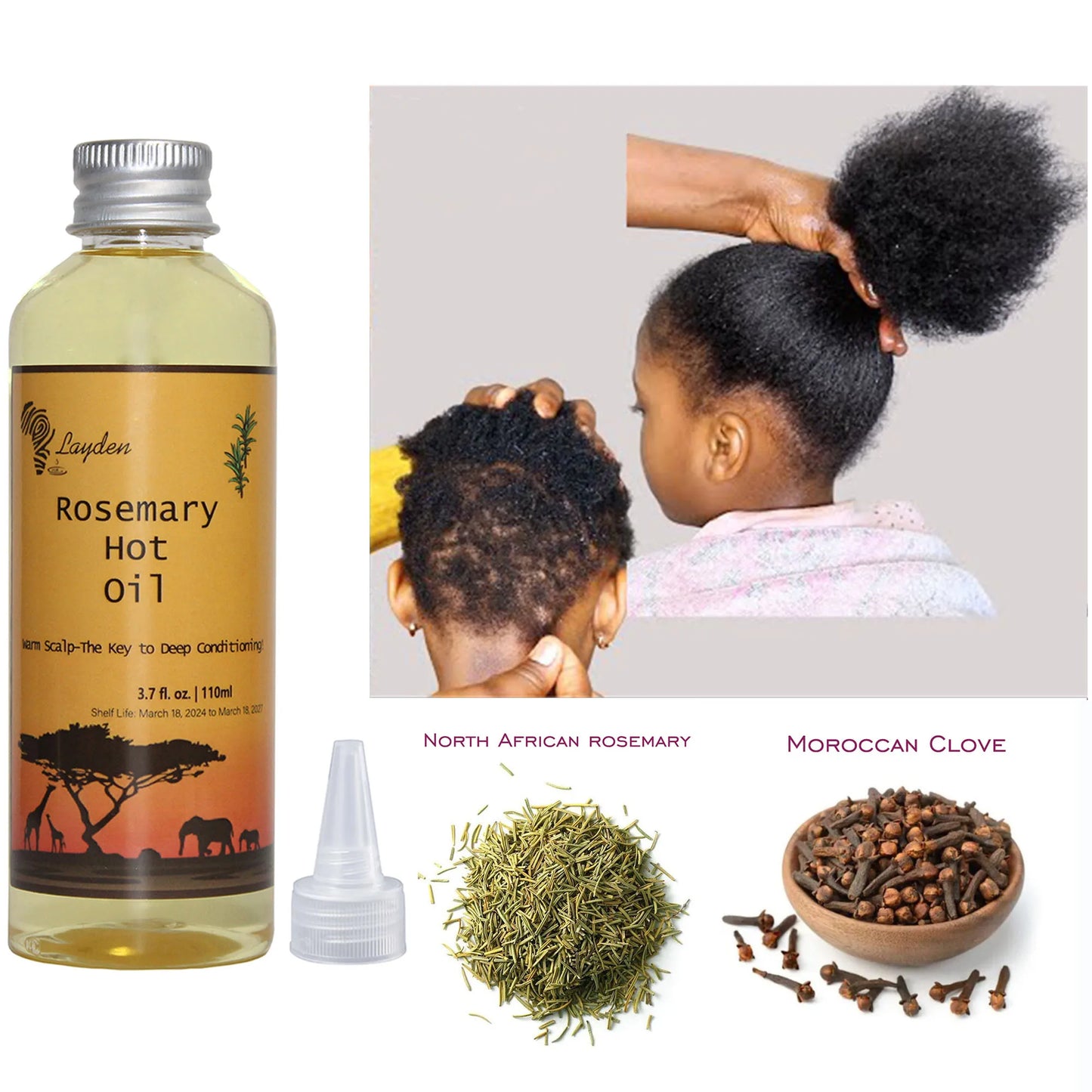 Rosemary＆ Cloves Hot Oil to activate Hair Follicles