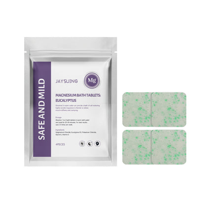 Eucalyptus Essential Oil Magnesium Bath Tablets Gentle Body Cleaning