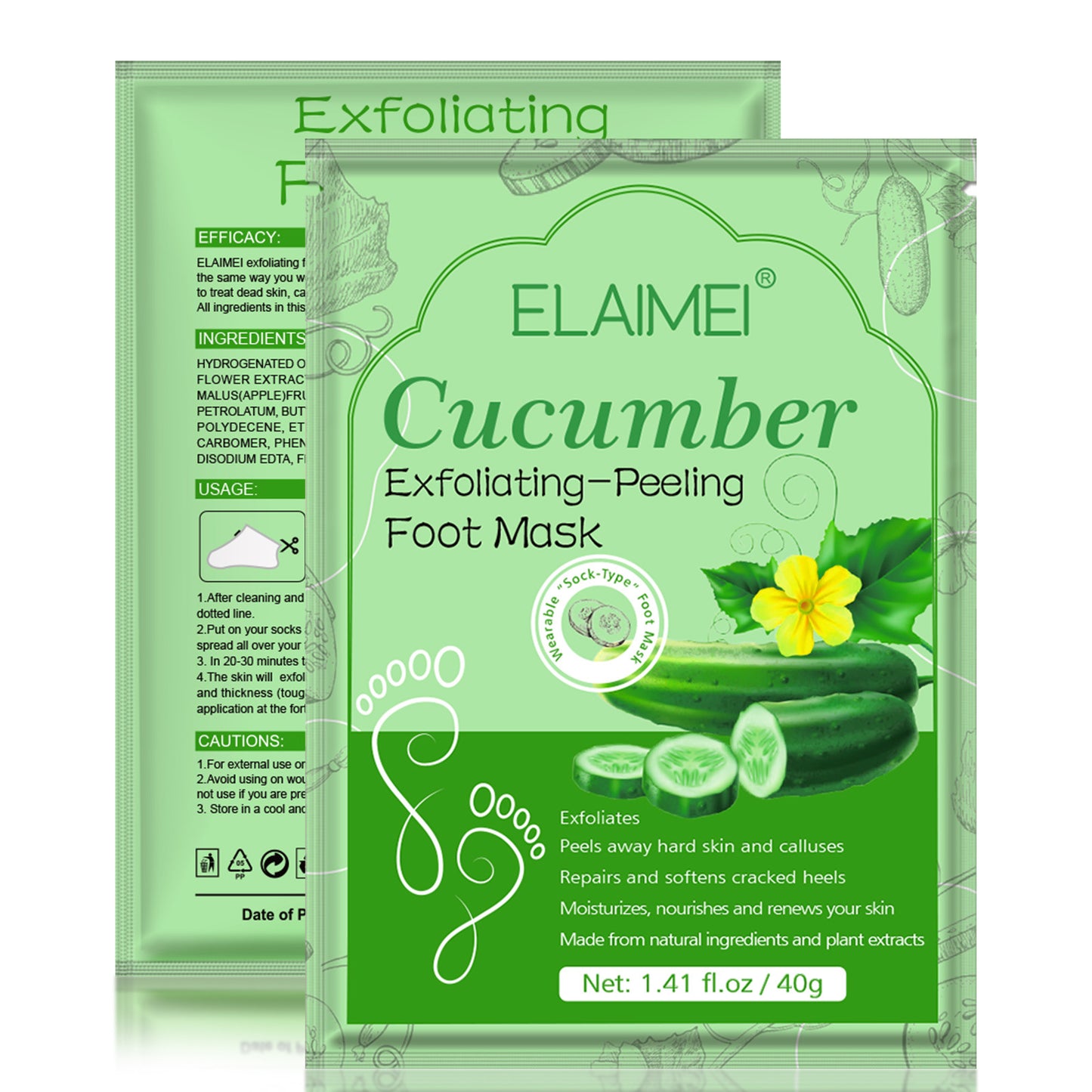 Exfoliating Foot Mask Feet Cream For Dead Skin Removal Foot Care Tool Removing Dead Skin Foot Peeling Whitening Foot